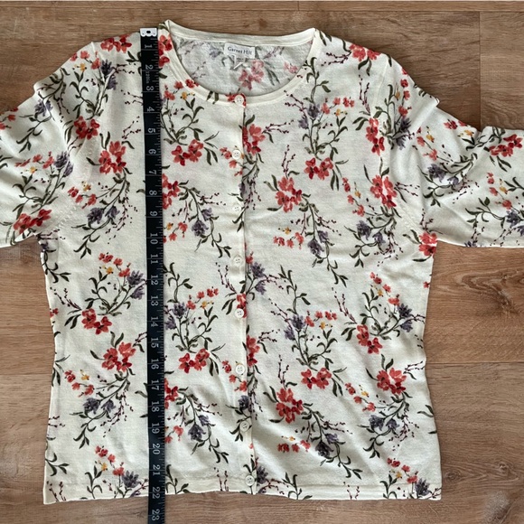 Garnet Hill | Cottagecore Merino Wool Dainty Floral Cardigan NWOT - Picture 11 of 11